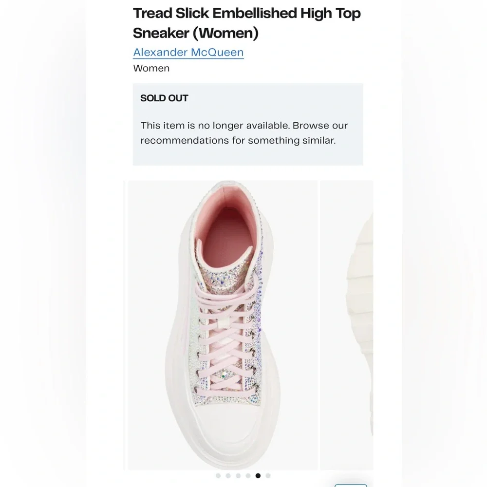 Alexander McQUEEN Tread Slick Crystal Embellished High Top Sneaker